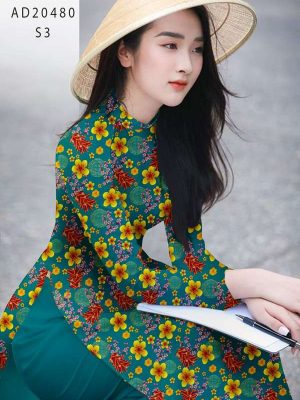 vai ao dai hoa mai don tet (4)